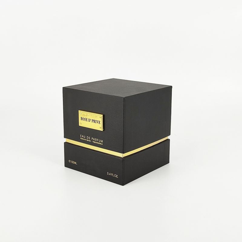 Cutie de parfum de folie de aur de lux cu căptușeală de spumă EVA și construcție rigidă de bază HP007