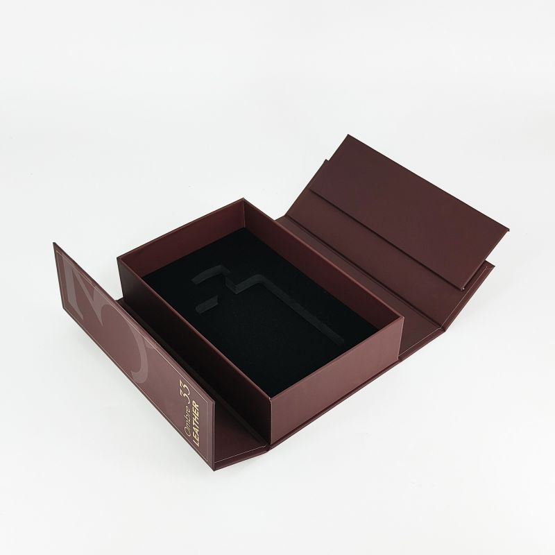 Cutie de parfum de aur handmade cu tavă Eva și construcție rigidă rezistentă HP015