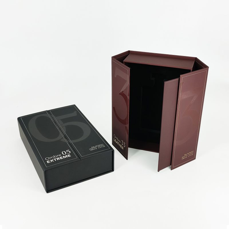 Cutie de parfum de aur handmade cu tavă Eva și construcție rigidă rezistentă HP015