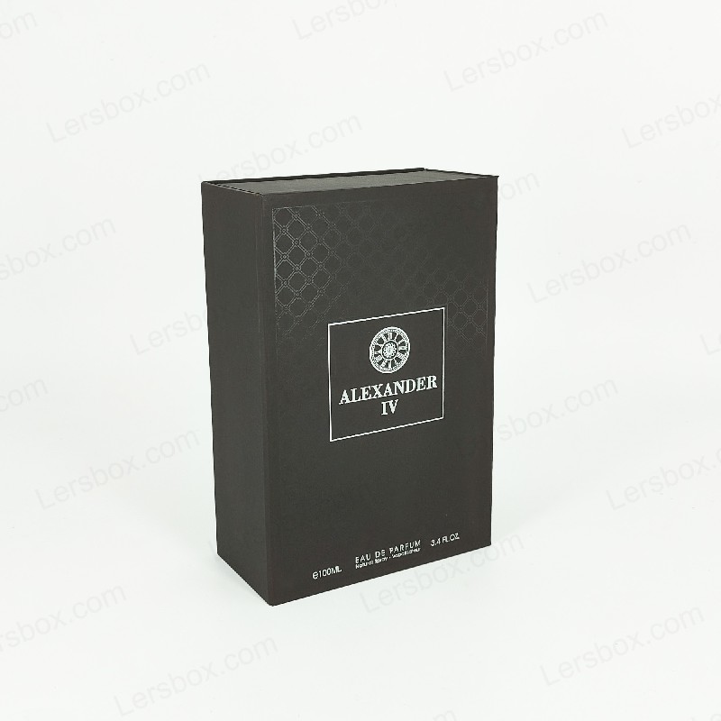 Cutie de parfum cu ștampilă de aur cu capac rigid și inserție EVA pentru prezentare de lux HP021