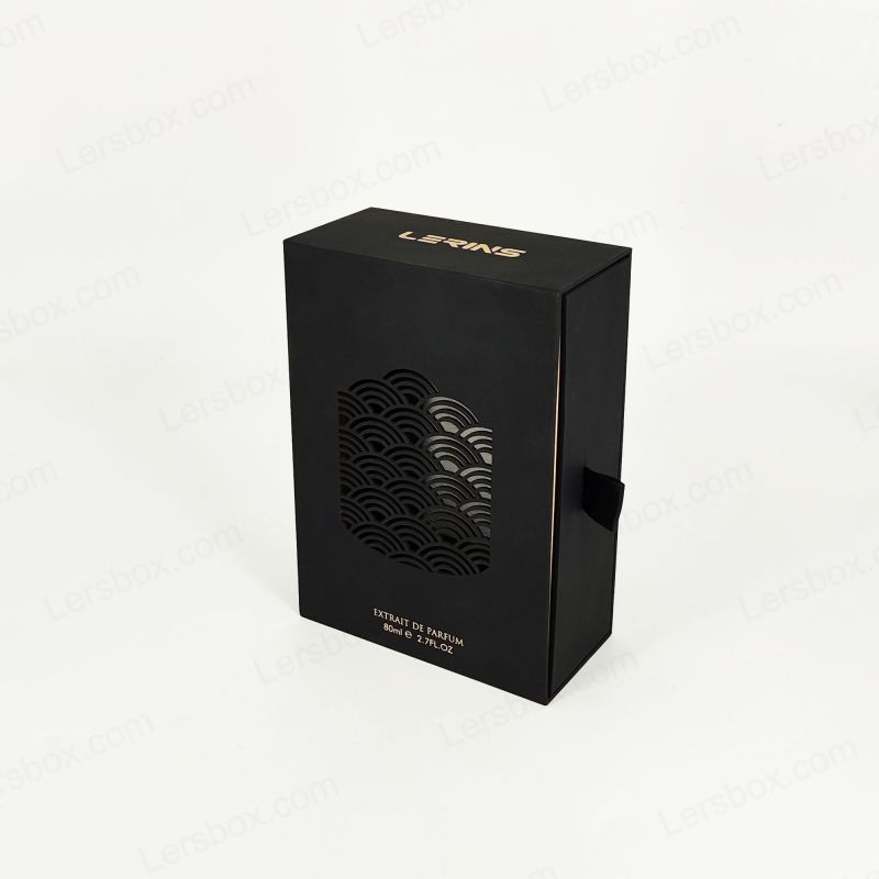 Cutie de parfum premium cu folie de aur personalizată, tavă EVA și capac rigid pentru protecție HP033